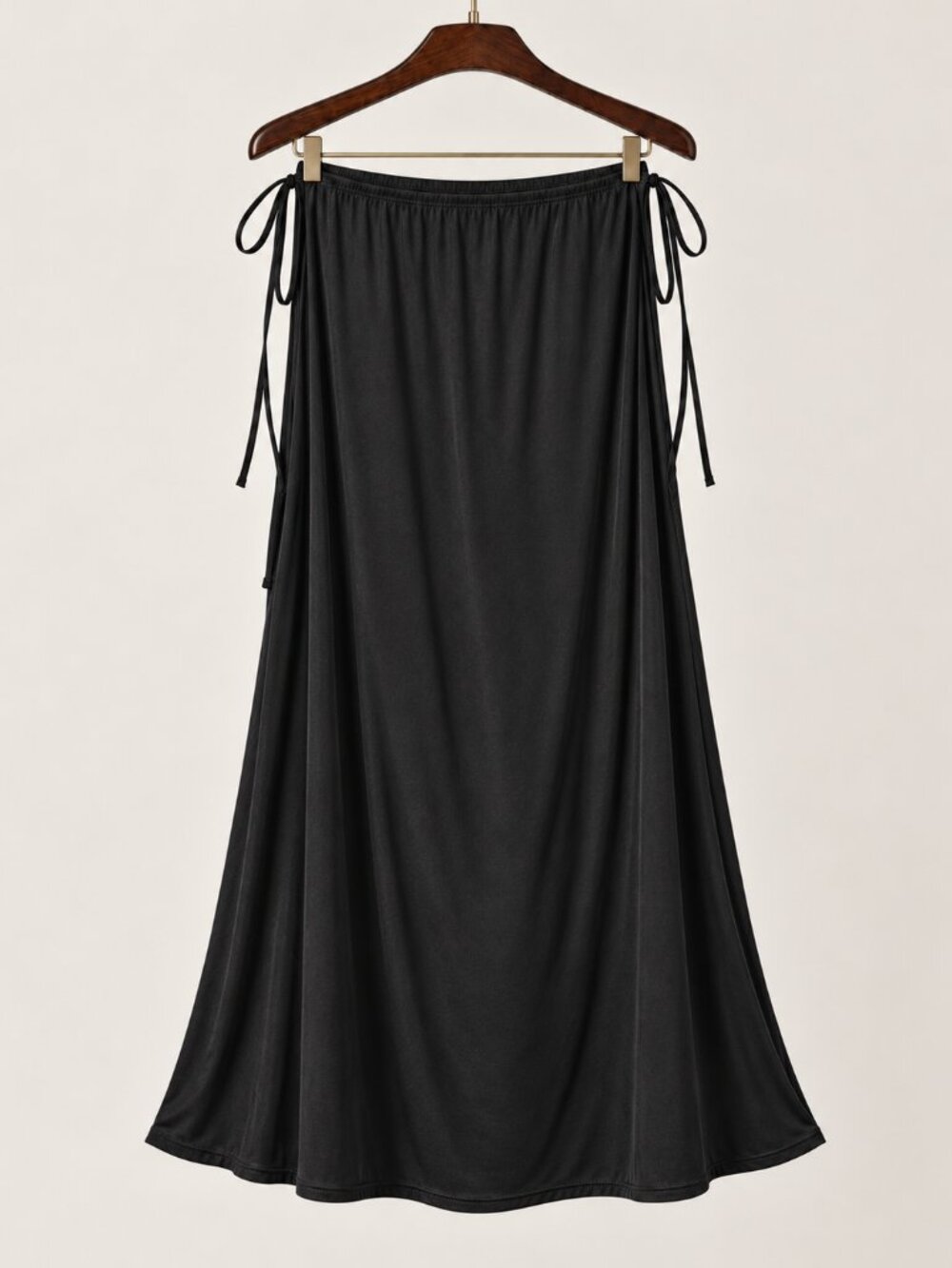 Vintage Black Half Slip Skirt Size L Made in USA Layering Piece